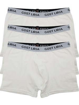 GOST LİRİA -Ivory Erkek Boxer – 3’lü Paket Ekru