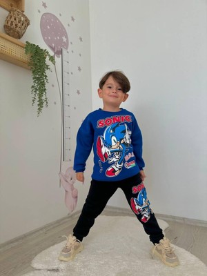 Jeliboom 3 Ip Şardonlu Sonic Baskılı Erkek Çocuk Takım