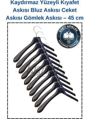 Manken İstanbul 30 Adet Kaydırmaz Abs Plastik Elbise Askısı Ceket Askısı Gömlek Askısı Buluz Askısı Kıyafet Askısı