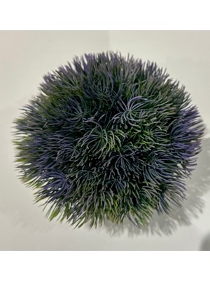 FB Cup Premium Minimal Beton Görünümlü Saksı – Mor Çiçekli Yapay Bitkili | 1 Adet