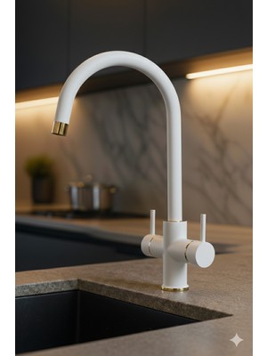 Faumix 3 Yollu Arıtma Girişli  2 Yıl Garantili Mutfak Eviye Bataryası