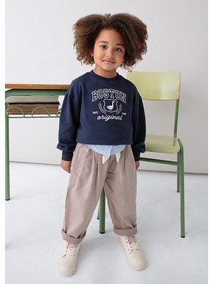 Mayoral Kahve Kız Çocuk Bol Pantolon 4577