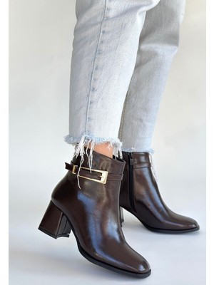 Shemard Rivav Acı Kahve Rugan Topuklu Bot