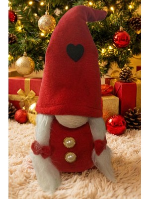 Yılbaşı Süsü Noel Elf Cüce Figür 30CM Dekoratif Peluş Biblo