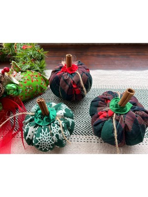 Yılbaşı Temalı Kabak Süs, Ev Dekorasyonu Için Şık ve Renkli Detay