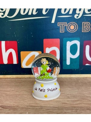 LED Işıklı Mini Kar Küresi 7cm, Prens Dekoratif Biblo, Yılbaşı Süsâ€“her An Keyifli