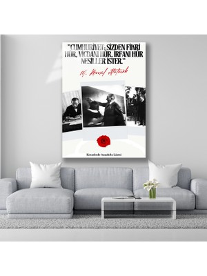 Atatürk Cam Tablo Okul Ismlerine Özel