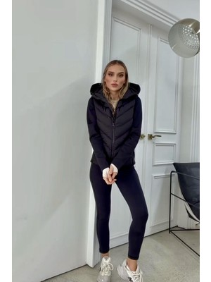 Prifaldi Zr Range Rover Mom Silver Sportif Kapüşonlu Slimfit Şişme Mont