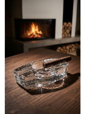 Perotti Vegas Puro Kristal Cam Küllük 17X9X4 cm Şeffaf Hand Made