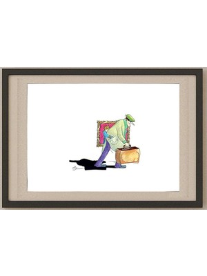 Karikatural Majid Maghsoodi 29X21CM Orijinal Karikatür Tablo