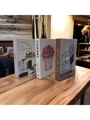 Serenity Haven Şık Dekoratif Kitap Kutusu Seti, Ev ve Ofis Için Zarif Saklama Çözümü