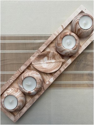 Serenity Haven Şık 5'li Dekoratif Tealight Mumluk Seti, Hediye Alternatifi