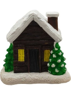 Dekoratif Kar Efektli Yılbaşı Tütsülük, Ev ve Hediye Için Şık Biblo