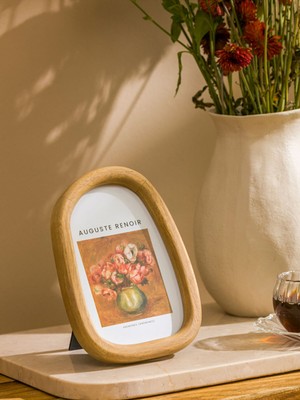 Dekoratif Ahşap Fotoğraf Çerçevesi, 17 Cm, Şık ve Doğal Tasarım