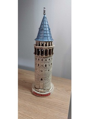 Serenity Haven Bej Galata Kulesi Biblo 29CM, Şık ve Dekoratif Ev Aksesuarı