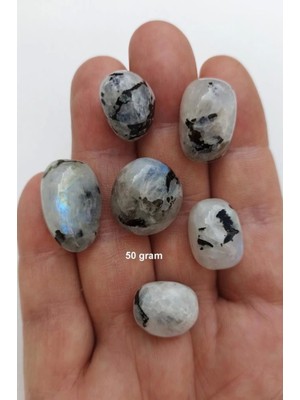 50 Gram Aytaşı Tamburlu Küçük Parçalar, Doğal Taş Takı ve Dekorasyon Için