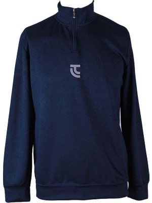 Trender Yarım Fermuar Lacivert Erkek Sweatshirt 200