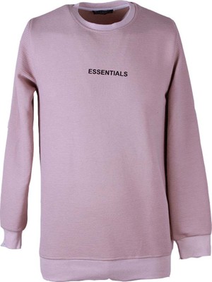 Trender Essentıals Baskı Ottoban Bej Erkek Sweatshirt 2540