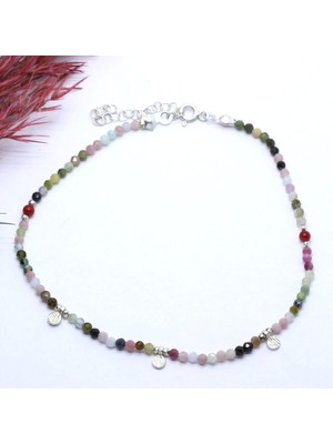 Canka Has Taşlı Turmalin Gümüş Halhal