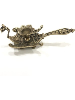 Pirinç Tavuskuşu Şamdan Mumluk, Zarif ve Şık Dekoratif Parça