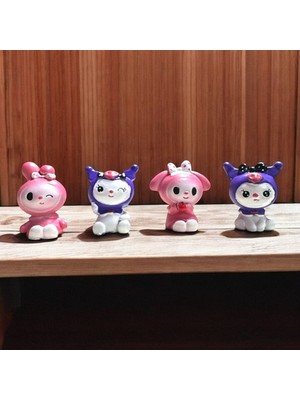 4 Adet Krom Dekoratif Biblo, Noel ve Yılbaşı Süsleri, Vitrin Dekorasyonu