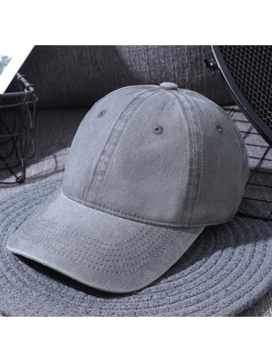 Eleven Markets Ithal Eskitme Model Yıkana Bilir Gri Kot Şapka