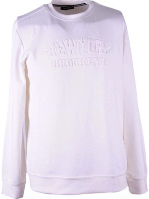 Trender Newyork Newyork Beyaz Erkek Sweatshirt 233