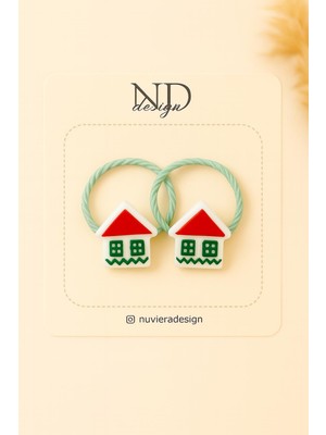 Nuviera Design Yılbaşı Mini Koleksiyonu Lastik Tokalar 2’li Set - 9