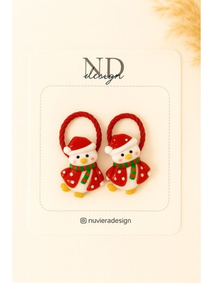 Nuviera Design Yılbaşı Mini Koleksiyonu Lastik Tokalar 2’li Set - 5