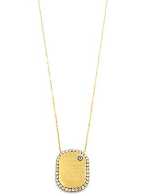 Royaleks Âyet El-Kürsî Taşlı  Kolye - Altın