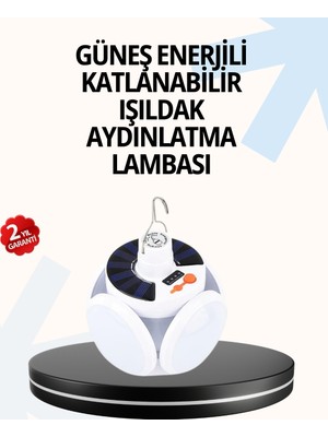 Datatek Katlanabilir 5 Kanatlı Solar LED Bahçe ve Kamp Lambası