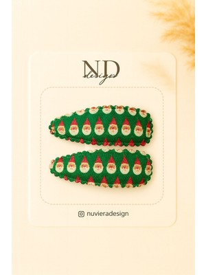 Nuviera Design Yılbaşı Koleksiyonu Çıtçıt Tokalar 2’li Set - 1