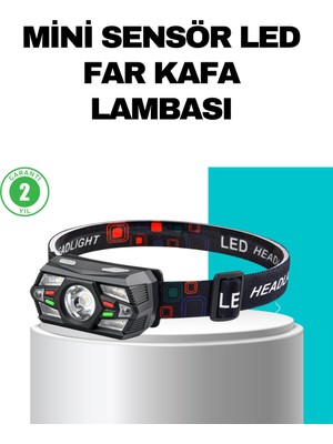 Datatek Hareket Sensörlü Şarjlı LED Far Suya Dayanıklı Çok Modlu