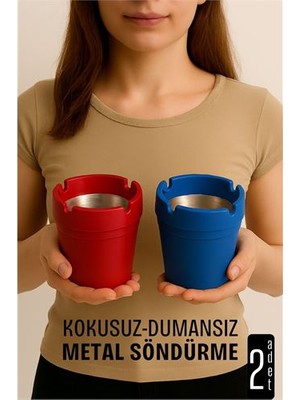 Fantastik Store Kokusuz Dumansız Küllük - 2 Li Küllük Seti Kafe Küllüğü Restoran Küllüğü Masaüstü Küllük