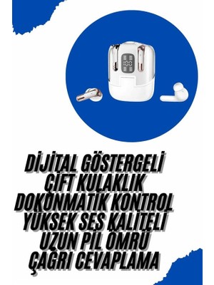 Kaia Profesyonel Dijital Göstergeli Düşük Gecikme Bluetooth Kulaklık Çift Kulaklık