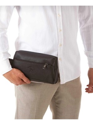 Newish Polo Portföy Stil Rolax El Çantası-Traş ve Kozmetik El Çantası - Vegan Suni Deri