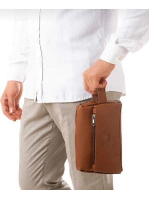 Newish Polo Portföy Stil Rolax El Çantası-Traş ve Kozmetik El Çantası - Vegan Suni Deri