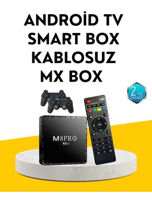 Kaia M8PRO Android Tv Box ve Retro Oyun Konsolu – 10K Ultra Hd Görüntü