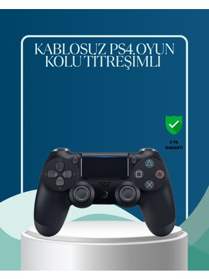 Kaia Kablosuz Ps4 Oyun Kolu Çift Motor Titreşimli Uzun Bataryalı