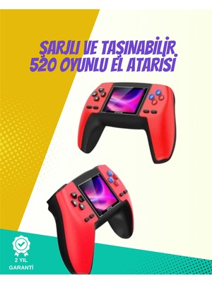 Kaia P5 Retro Gamepad – Kompakt Tasarım, 520 Oyun, Nostalji Sevenlere Özel