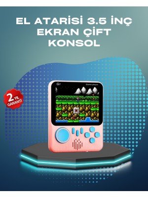 Kaia 3.5 Inç LCD Ekranlı 666 Oyunlu Taşınabilir Retro Oyun Konsolu