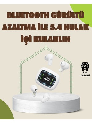 Kaia Bluetooth 5.4 Teknolojili Kablosuz Kulaklık LED Göstergeli