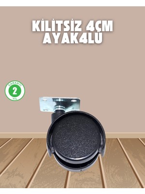 Kaia Sehpa ve Ekipmanlar Için Kilitsiz 4 cm Ayak 4’lü