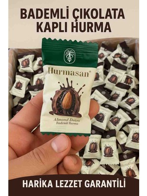 Hurmasan Sütlü Çikolatalı Bademli Hurma, Atıştırmalık, Hac ve Umre Hediyelik - 380 Gram