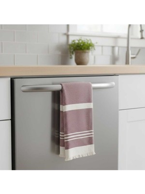 bebekokusu Pamuklu , Püsküllü , Yüksek Emiş Güçlü El ve Kurulama Bezi Mutfak Havlusu 30 x 50 cm - Kiremit