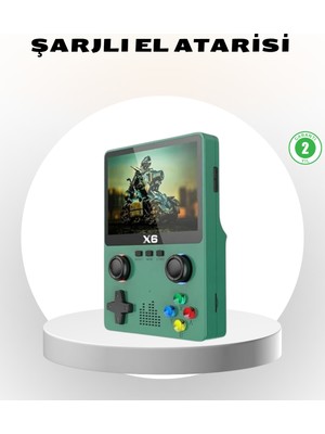 Kaia Taşınabilir Oyun Konsolu 3.5 Inç IPS Ekran Yaylı Çift Lr Tuşlu