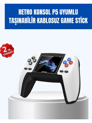 Kaia 520 Oyunlu Taşınabilir Retro Oyun Konsolu | P5 Gamepad