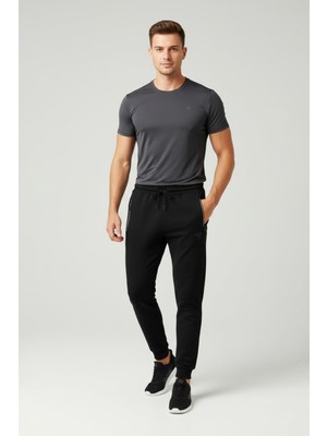 FullaModa Beli Bağcıklı Baskılı Jogger Eşofman Altı