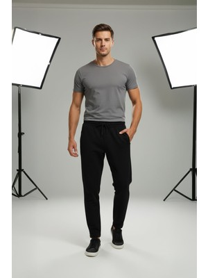 FullaModa Beli Bağcıklı Şeritli Eşofman Altı