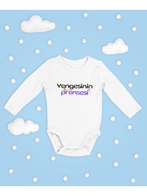 Sevbano Yengesinin Prensesi ! Yazılı Pamuklu Yumuşak Unisex Çıtçıtlı Uzun Kollu Body Zıbın